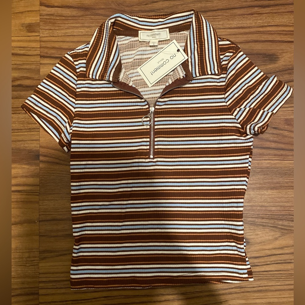 Women’s Striped Collared Top Size Small